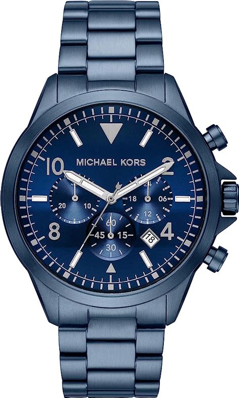 michael kors gage silver dial men's chronograph watch|Amazon.com: Michael Kors Gage Watch for Men, Chronograph .